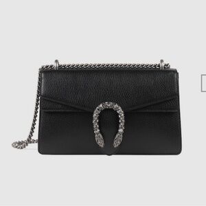 Gucci Black Crossbody Bag with Textured Leather and Chain Strap 🚨🚨🚨